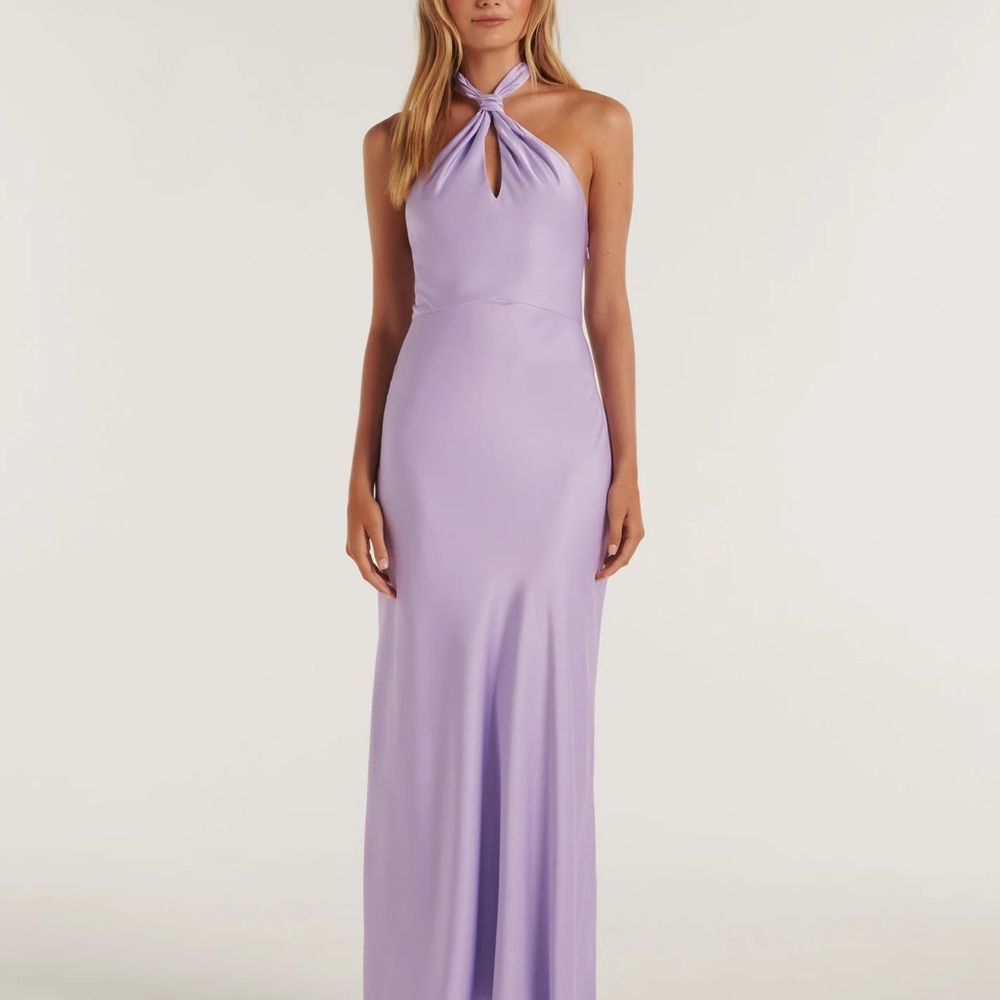 Ever New Lilac Tie Neck Dress